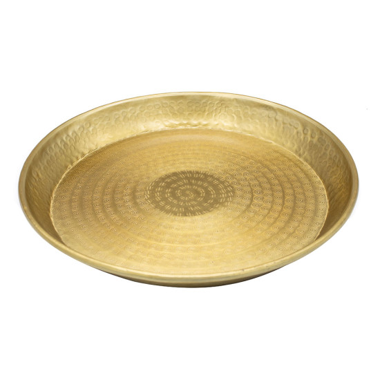 PRATO DE METAL DOURADO