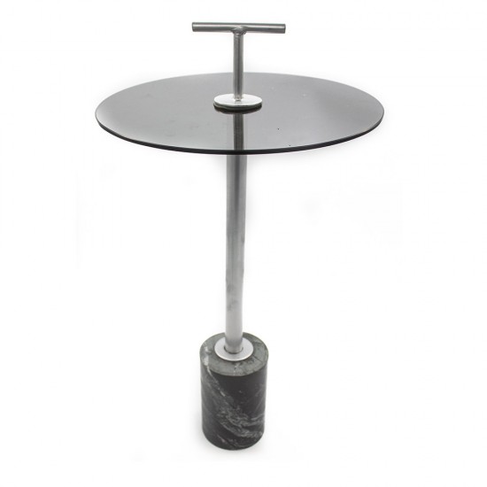 MESA DE METAL C/ BASE DE MARMORE