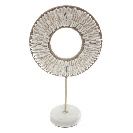 Escultura de Metal, Conchas e Marmore