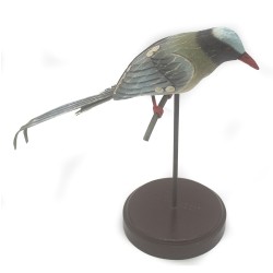 Escultura Pássaro de Madeira e Metal