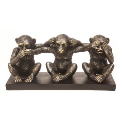 Escultura Macacos de Resina