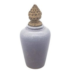 Vaso de Ceramica azul e branco