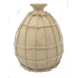 Vaso de Ceramica e Ratan