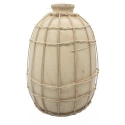 Vaso de Ceramica e Ratan