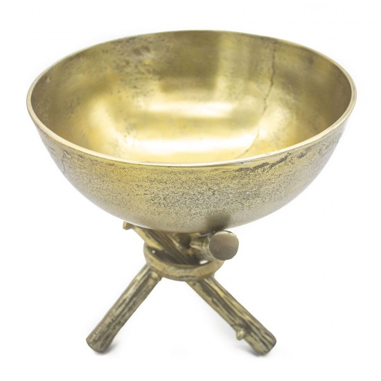 BOWL TRIPE DE METAL DOURADO