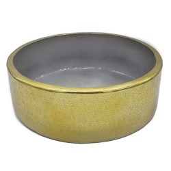FLOREIRA DE METAL DOURADO