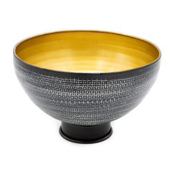 Bowl de Metal Preto e Dourado