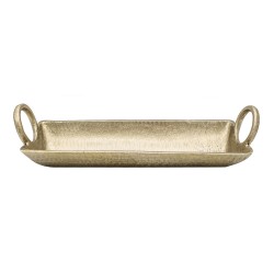 Bandeja de Metal c/ Alças Dourado