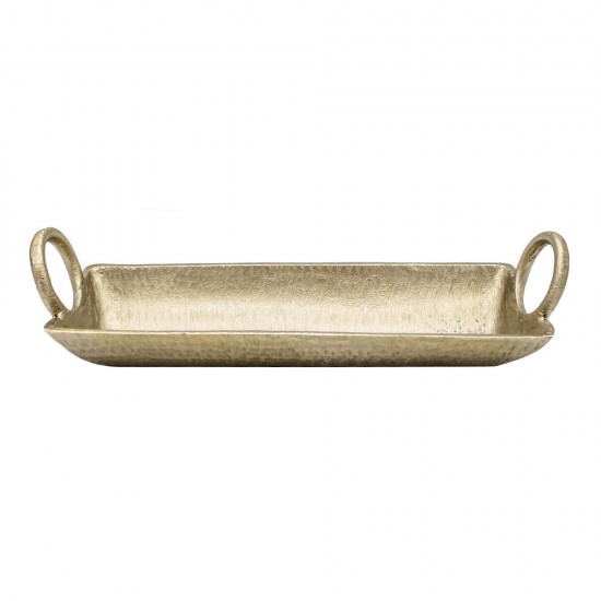 Bandeja de Metal c/ Alças Dourado