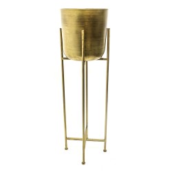 VASO DE METAL COM SUPORTE