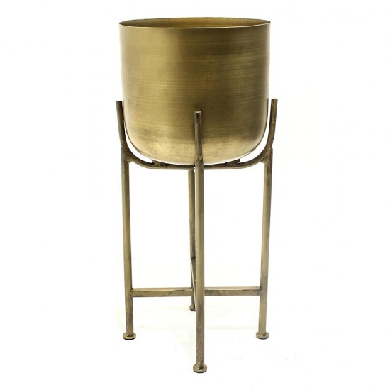 VASO DE METAL COM SUPORTE