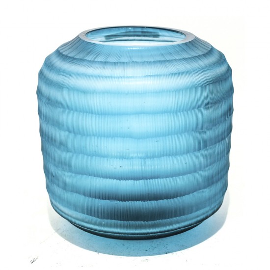 VASO DE VIDRO AZUL