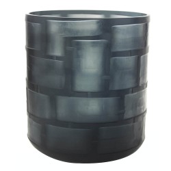 VASO DE VIDRO CINZA