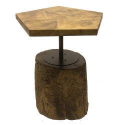 MESA DE MADEIRA E FERRO
