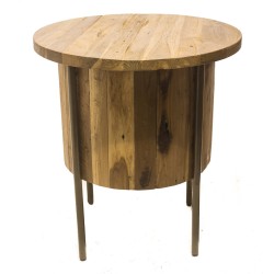 MESA DE MADEIRA E FERRO