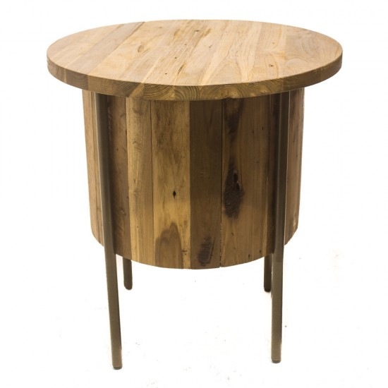 MESA DE MADEIRA E FERRO