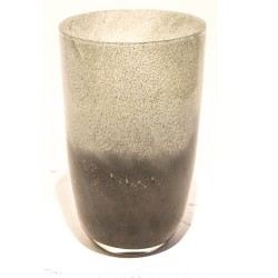 Vaso de Vidro Cinza e Verde G