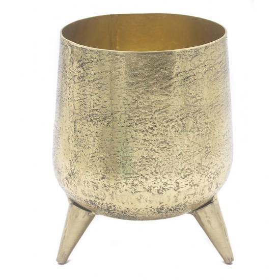 VASO TRIPE DE METAL DOURADO P