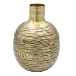 Vaso de Metal Dourado