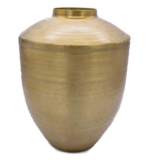 Vaso de Metal Dourado