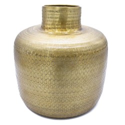 Vaso de Metal Dourado