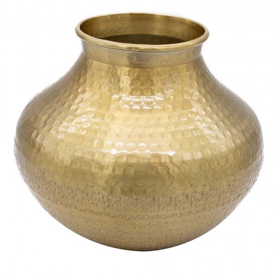 Vaso de Metal Dourado