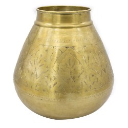 Vaso de Metal Dourado