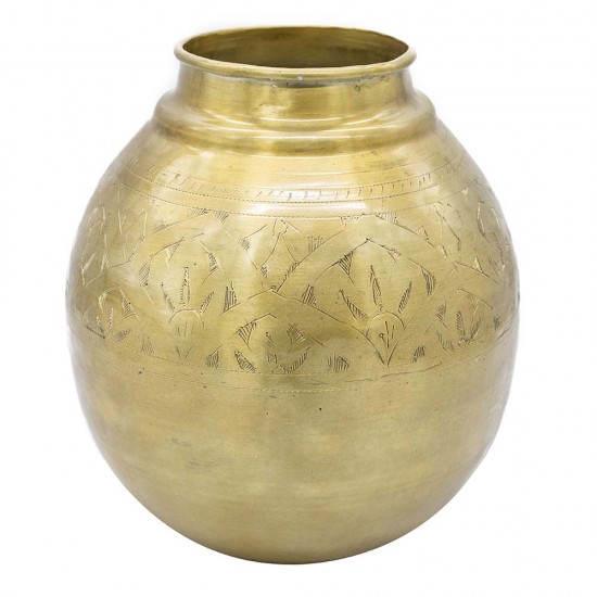 Vaso de Metal Dourado