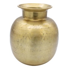 Vaso de Metal Dourado