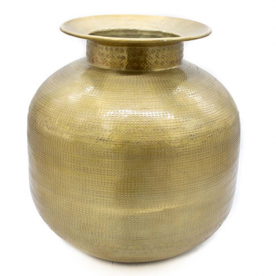 Vaso de Metal Dourado