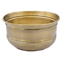 Vaso de Metal Dourado