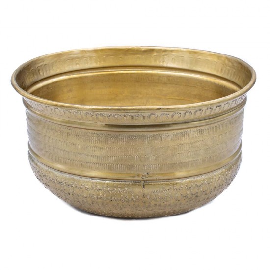 Vaso de Metal Dourado