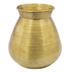 Vaso de Metal Dourado